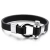 Bracciale hip-hop in pelle di gioielli alla moda Accessori di moda in acciaio inossidabile Braccialetti casual braccialetti Braccialetti per braccialetti158h