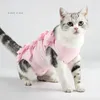 Costumi di gatto abito di recupero dopo abiti da cucciolo fisiologico traspirante per le forniture di gilet anti clic sugli animali domestici