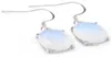 LuckyShine Christmas 6 Par 925 Silver Plated 1014 MM FashionForward White Moonstone Earrings for Lady Party Gift E01392876688