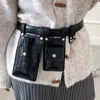 Midjeväskor Kvinnor Fanny Pack Girl Leather Belt Bags Oregelbunden form Lady Vintage Casual Chest Brand Shoulder