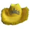Berets Western Cowboy Hats z pluszową imprezą dla dorosłych rzucona grzbiet