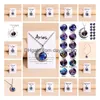 Pendanthalsband Time Gem Moon12 Constellation Zodiac Sign Necklace Horoskop smycken Galaxy Libra Astrology Gift With Retail Drop de OT43I