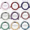 Link Armbänder handgefertigtes Naturstein -Perlenarmband 8mm Quarzs Citrines Lapis Lazuli Mineral Bangle Lucky Schmuck Geschenk für Frauen Männer Paar