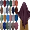 Hijabs One Layers Long Khimar Muslim Women Prayer Headcover Headscarf Niqab Dubai Turkish Islamic Clothing Ramadan Eid Headdress240403