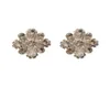 925 Silver Full Diamonds Flower Charms Earring Vintage Temperament Earrings Simple Fashion Personlighet örhängen1329520