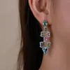 Dingle örhängen Fashion Crystal Cubic Zirconia Chandelier Drop Women Party Costyme Jewelry Accessory CE12091