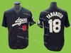 New La Baseball 18 Yoshinobu Yamamoto Jersey Stitch Dodgers Home Away 17 Shohei Ohtani Jerseys Blue White Gray Treasable Sports Shirt رجل شباب أطفال