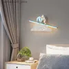 Lampade sfumature carine mini astronauta in stile nuovo moderno parete a led luce vita per bambini studia la luce della camera da letto bambino q240416