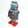 Classic Collection الرجعية الرجعية Wind Up Metal Walking Tin Toy Rowsipman Robot Vintage Mechanical MS249 Kids Gift 240408