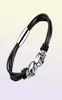 Fashion Jewelry Mens Charm Braid Multilayer Leather Skull Bracelet Finding Stainless Steel Magnetic Buckle Design Punk Bracelets F6744853