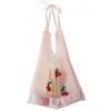 Bag Women Handbags Cherry Korean Organza Sweet Female Classic Elegant Shoulder Tote Mesh Shopping Bags