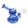 5,9 Zoll gemischtes Glas Schatten Bubbler Recycler Bong Dab Rigglaswasserleitung mit 14mm Quarzknaller