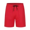 Heren shorts dun ademende drawstring losse sport loopt fietsen wandelen elastische taille zwart/donkergrijs