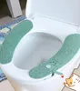 Toiletstoelhoezen Universal Cover Soft Cartoon WC Sticky Pad Washable Badkamer Warmer Lid Cushion