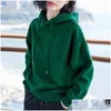 Womens Hoodies Sweatshirts 2023 Hooded Simple All-Match Leisure Oversized Hoodie Style Warm Kawaii Loose Female Red Drop Delivery Appa Dhcou