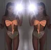 2021 Women Seksi Elmas Rhinestone Katı Bikinis Set Kadın Mayo Mayo Banyo Beach Giyim 20174720127