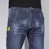 Jeans de moda de jeans Grey Stretch Slim Fit Personalidade simples Roupas masculinas Casual Skinny Denim Troushers