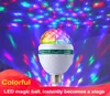 Mini RGB Pełny kolor Lampa obrotowa 3W E27 85265V Automatyczne efekt obrotowego etapu Kolorowe mini DJ DJ Disco Party Stage LED BulB4266181