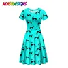 Vestidos de festa Noisydesigns Summer Manga curta Longo Maxi Beach Dress Dress Greyhound Dog Prints Mulheres Vestito casual da Donna