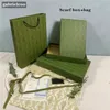 Designer Green Gift Box Classic Logo Parfum Kleding SCHAAG Wallet Damestas Schoenen Verpakkingsdoos Handtas Ribbon Card Geschenkverpakking