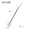 Spoons Lengthening Straw Spoon Household 304 Stainless Steel Milk Tea Mixing Filter One Dual-use Environmental Crude Metal