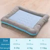 Cooling Pad Bed for Dogs Cats Puppy Kitten Cool Mat Pet Blanket Ice Silk Material Soft Summer Sleeping Pink Blue Breathable 240416