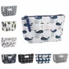 Femmes Canvas Portable Animal Pattern Multi-Fonctic Sac de rangement Cosmetic Organizer Sac de maquillage Case de toilette M2PB #