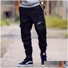 Mens Jeans High Street Fashion Casual Jogger Pants Big Pocket Cargo Men Brand Classical Hip Hop Army Size 28-40 Drop Delivery Apparel OTGTC