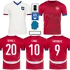 Hombres Euro Cup Soccer Serbia 22 Sasa Lukic Jersey 24/25 Equipo nacional 8 Luka Jovic 9 Aleksandar Mitrovic 14 Andrija Zivkovic 20 Sergej Milinkovic-Savic Football Camiseta