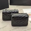 Womens Vintage Patent Leather Classic Mini Flap Square Quilted Bags Silver Matelasse Chain Crossbody Handbags Diamond Lattice Pink Black White Purse 18CM 20CM