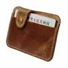 Retro Leather Credit Busin Mini Card Wallet 2024 Cvenient Man Women Smart Wallet Busin Card Card C case x26p#