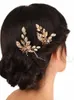 Accoux de cheveux de mariage en or vintage birde pour être coiffures fr thed 2pcs femmes couvrages couvrages bijoux 35ol # #