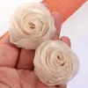 Decorative Flowers 10Pcs 1.95" 5cm Silk Fabric Artificial For Patch Applique Wedding Dress DIY Bride Chiffon Flower Headwear Decoration