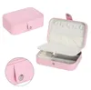 double-deck portable jewelry case large capacity jewelry storage box ornament necklace rings earrings bag organizer