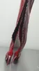 ダンスシューズモデル6インチ膝の上でセクシーなブーツファッションペイントベース薄ヒールナイト15cm女性スリム