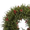 Dekorative Blumen Zedern Berry Plastikkranz (verschiedene Farben) Leis Rahmenkränze Aros Para Centro de Mesa Grün Eukalyptus Garland Mini