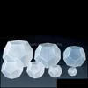 Molds Pentagon Sphere Sile Resin 3D Geometry Mod Soft Clear Mold voor UV Jewelry Art Supplies Drop Delivery Tools Apparatuur Dhgarden DHD25