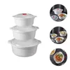 Maîtrice 3 PCS Accessoires Container Compact Alid Pimidité micro-ondes Bowl Plastique Maison réutilisable ACCESSOIRES