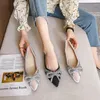 Casual Shoes 2024 Ballet Flats For Women Fashion Rhinestones Bow Flat Footware Female Plus Size Moccasin Boat Chaussure Femme