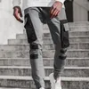 Herrbyxor Stylish Sports Trushers Delicate Casual Slim Fit Men Jogger Contrast Color for Sport