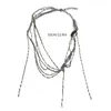 Collier de pierre exquis avec coulable avec chaîne de cou de longueur chaîne de collier de la chaîne de cou accessoires de bijoux pour femmes