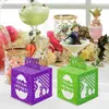 Geschenkwikkel Easter Treat Box Hollow Container Papierverpakking Bag Goodie Organizer Home Decor