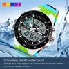 Montre-bracelets SKMEI 1016 Quartz numérique Watch For Men Stopwatch Double Time Display Sports Mens Renogio Masculino étanche