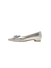 Scarpe eleganti Zapatos Mujer 2024 Tendencia in pelle femminile per tacco singolo elegante a basso tacco d'argento di alta qualità.