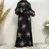 Vêtements ethniques musulmans de grande taille de la taille arabe Dubaï Dubaï Femme Islamique Robe robe saoudie Malaisie à manches longues élégantes