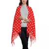 Sjaals bewaar warme sjaal winterharten print sjaals en wikkel witte rode grafische bandana vrouwelijke wraps