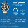 Curren Casual Sport Watches For Men Top Brand Luxury Military Leather Wrist Watch Man Clock Fashion Chronograph Wristwatch 240414