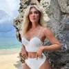 2024 Womens Swimsuit Split tweedelige Solid Color Sexy Beach Hot Spring Vacation Bikini