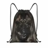 Shepherd allemand chien courir à cordon de cordon de cordon de cordon femmes hommes gymnase sport sackpack portable mignon chiot animal de compagnie sac de formation sac de sac E3gz #