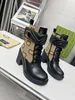 Buty kostki kobiety designerskie buty mody podwójne luksusowe buty retro skórzane masywne obcasowe buty do kostki strój jack locomotive Boots Rozmiar 35-42 #01